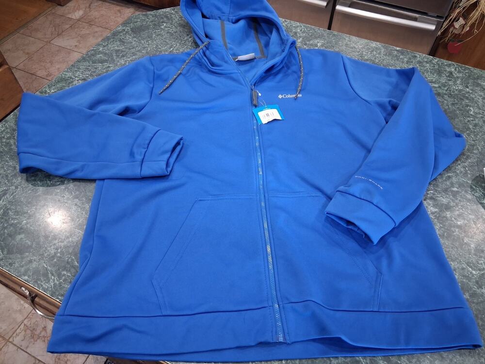 Columbia Fleece Full Zip Jacket Woman's Size XXL Hooded Pockets Omni Shade NWT